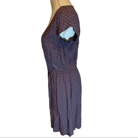 LEVIS lavender dress w/ white polka dots, lightweight w/ Button Closure, Size S - Picture 7 of 10